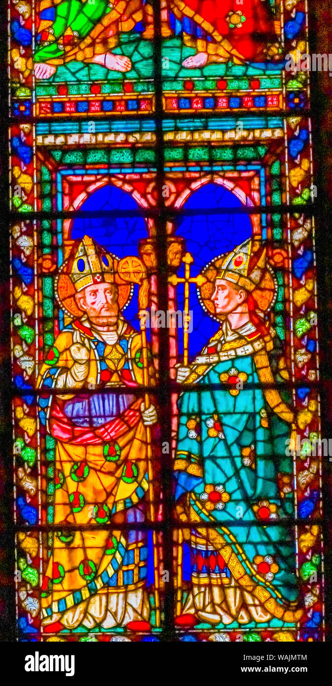 Saints and stained glass window, Duomo Cathedral, Florence