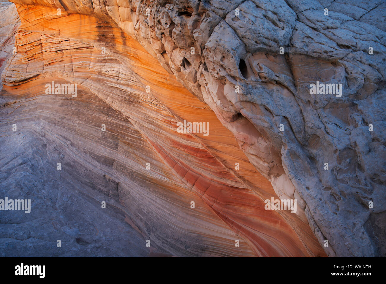 USA, Arizona, Vermilion Cliffs National Monument. Striations in sandstone formations. Credit as: Don Grall / Jaynes Gallery / DanitaDelimont.com Stock Photo