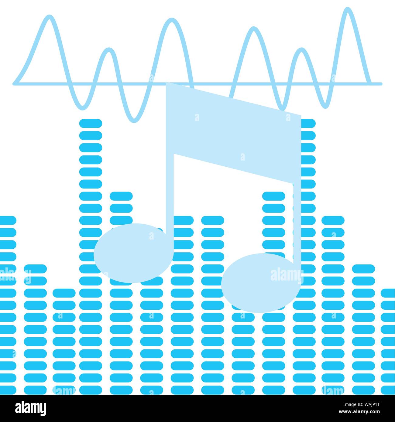 musical note equalizer music sound design vector illustration Stock