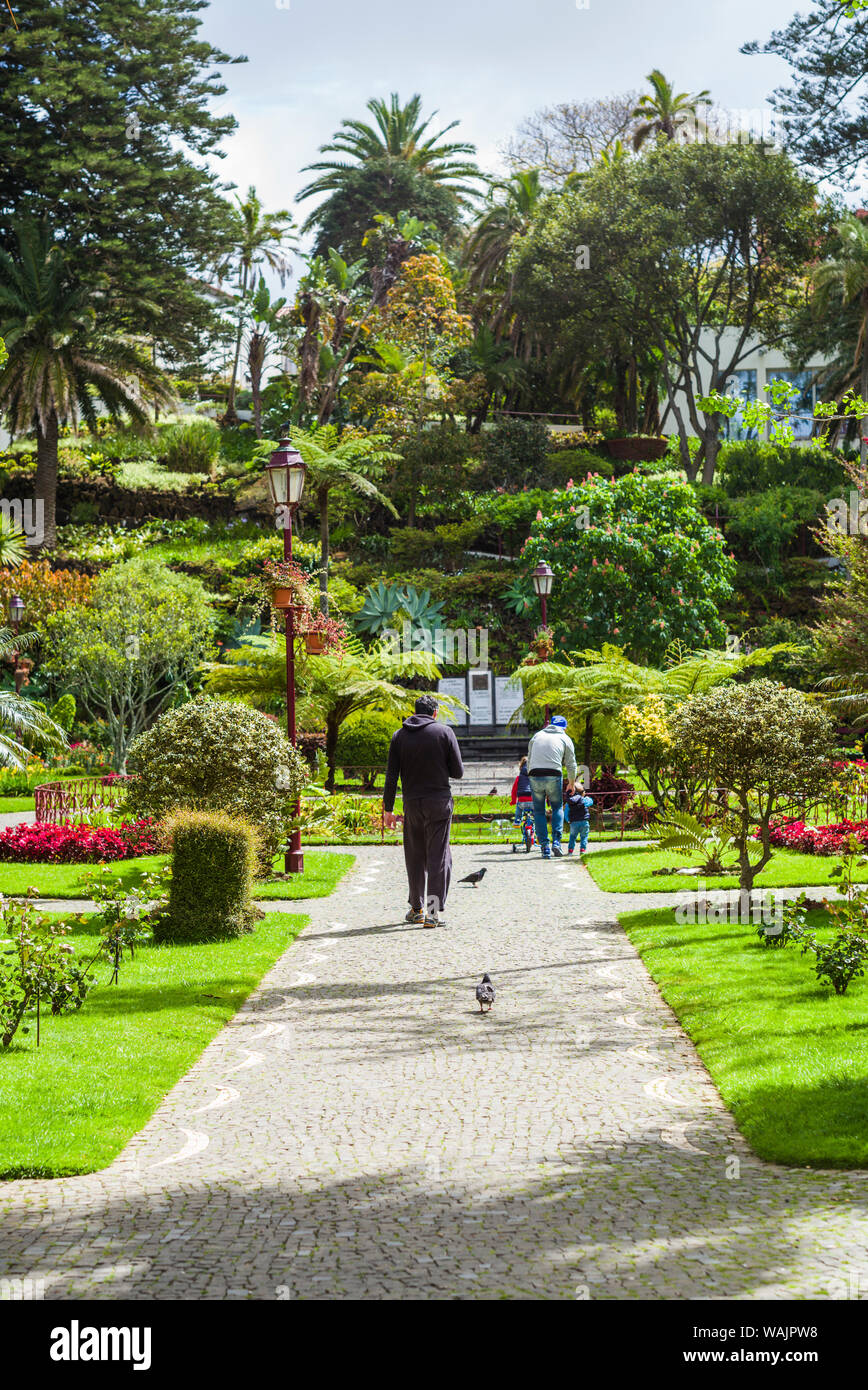 Portugal, Azores, Terceira Island, Angra do Heroismo. Jardim Publico, public garden Stock Photo