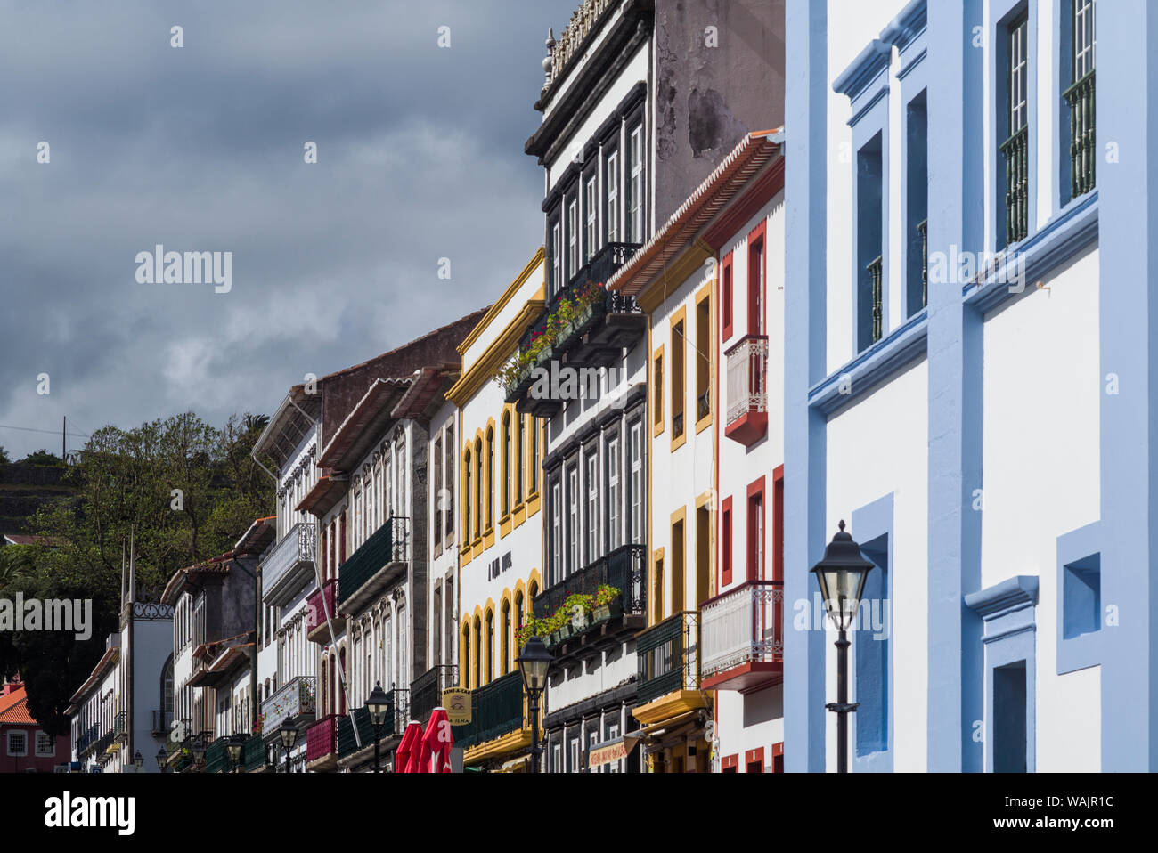 Portugal, Azores, Terceira Island, Angra do Heroismo. Rua Direita street  Stock Photo - Alamy