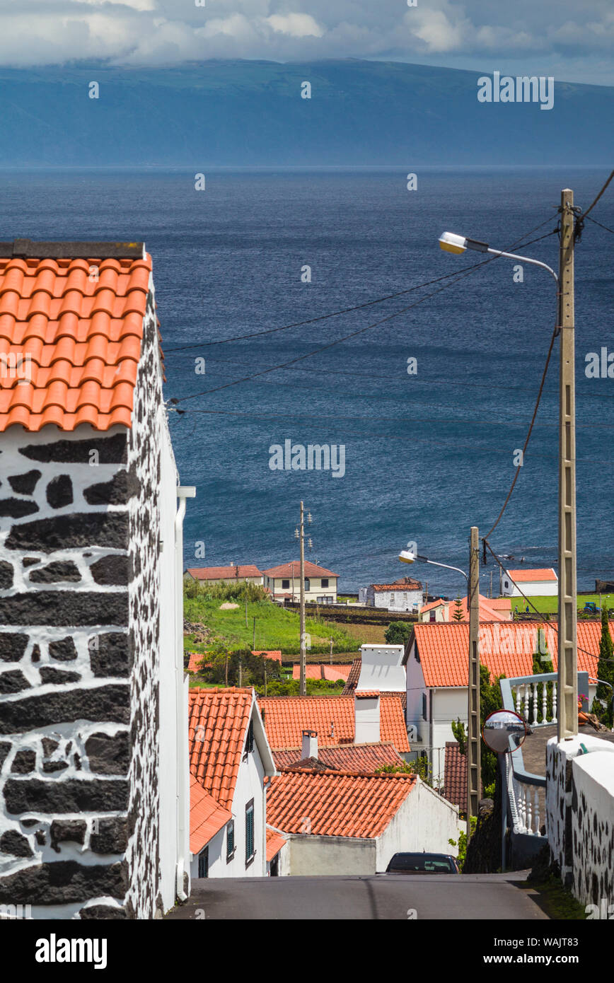 Portugal, Azores, Pico Island, Prainha. Town view Stock Photo