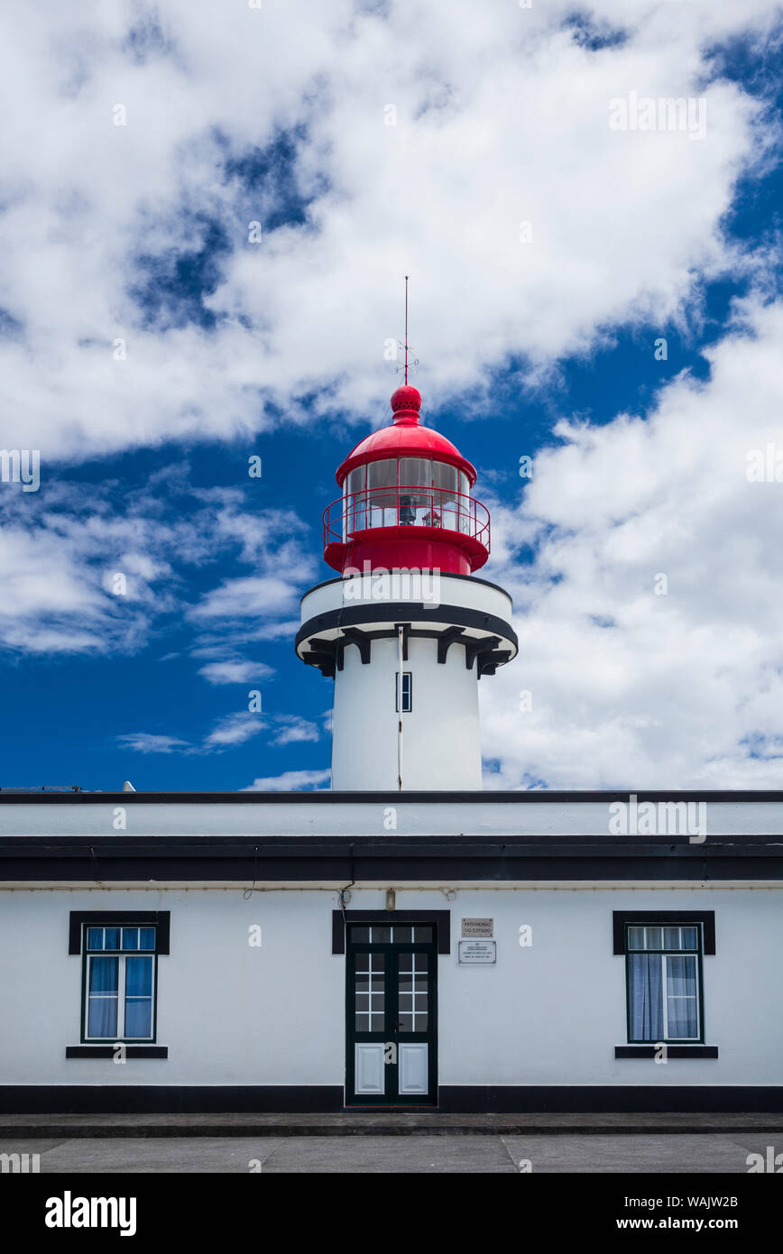 Portugal, Azores, Sao Jorge Island, Topo. Ponta do Topo lighthouse Stock Photo