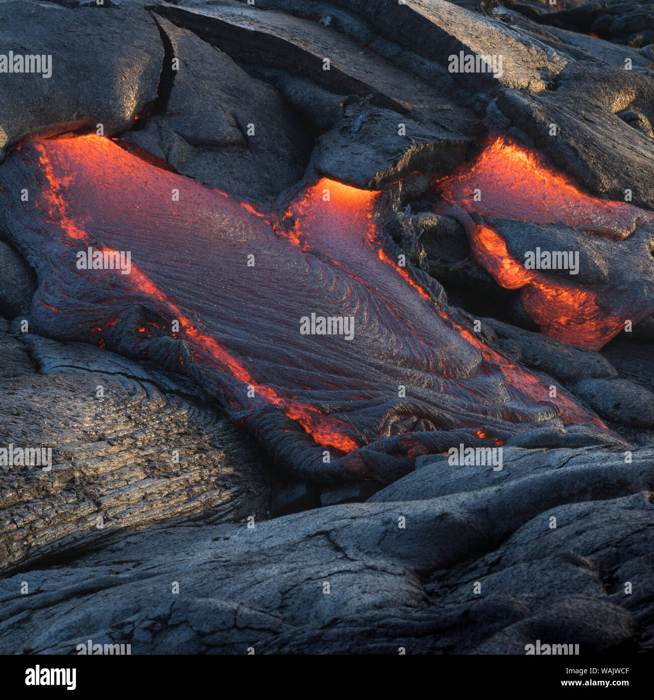 Lava flow from Kapa'ahu, Kalapana, Big Island, Hawaii Stock Photo Alamy