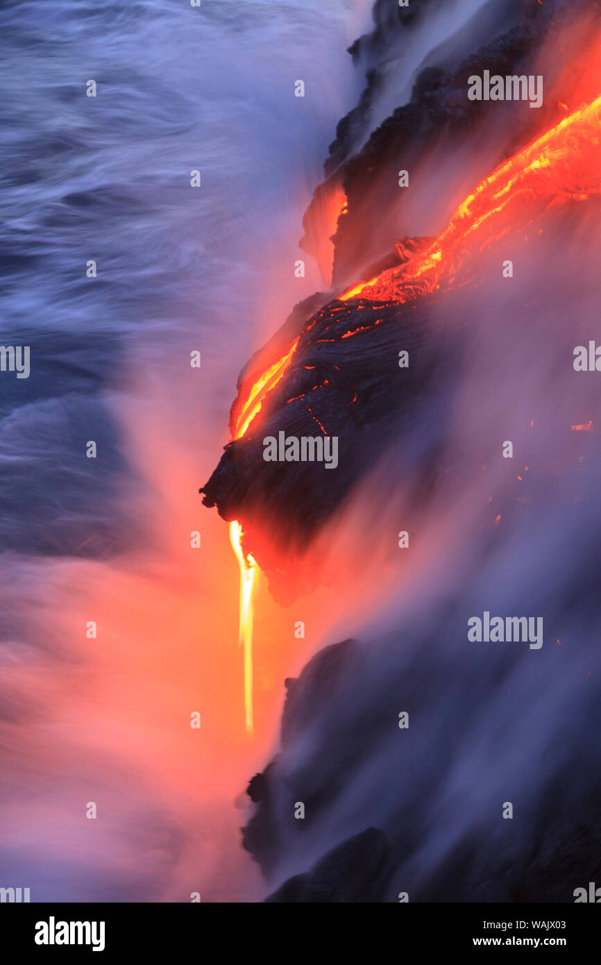 Kilauea lava flow near former town of Kalapana, Big Island, Hawaii, USA