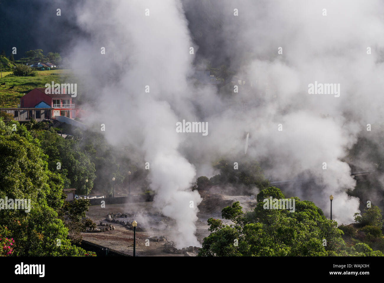 Portugal, Azores, Sao Miguel Island, Furnas. Hot springs area Stock Photo