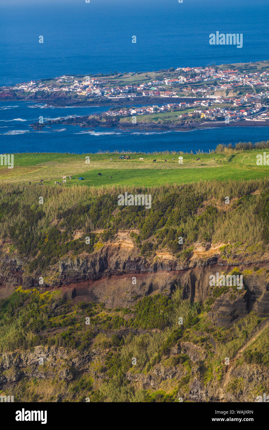 Portugal, Azores, Sao Miguel Island, Ponta do Escalvado, elevated coast ...