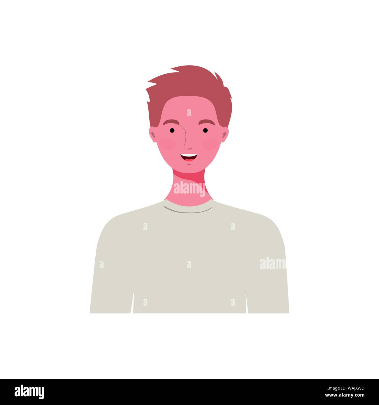 young man on white background Stock Vector Image & Art - Alamy