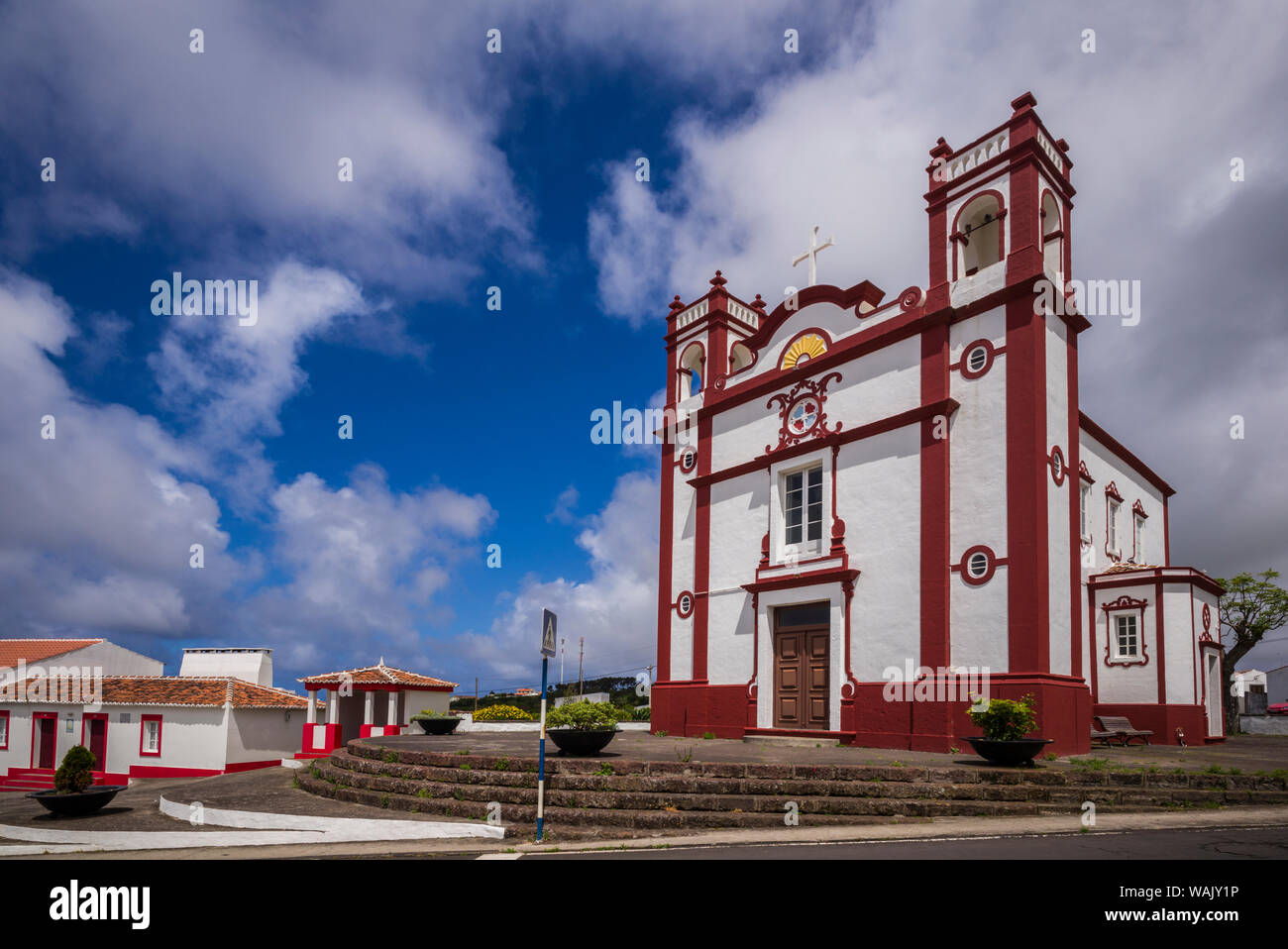 Portugal, Azores, Santa Maria Island, Vila do Porto. Ermida de Santa Antao chapel Stock Photo