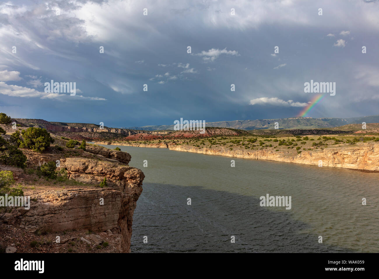 Stormy clouds over the Bighorn River in the Bighorn National Recreation