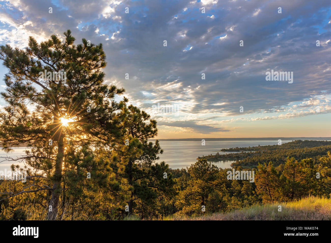 Fort Peck Reservoir from The Pines near Fort Peck. Montana, USA Stock