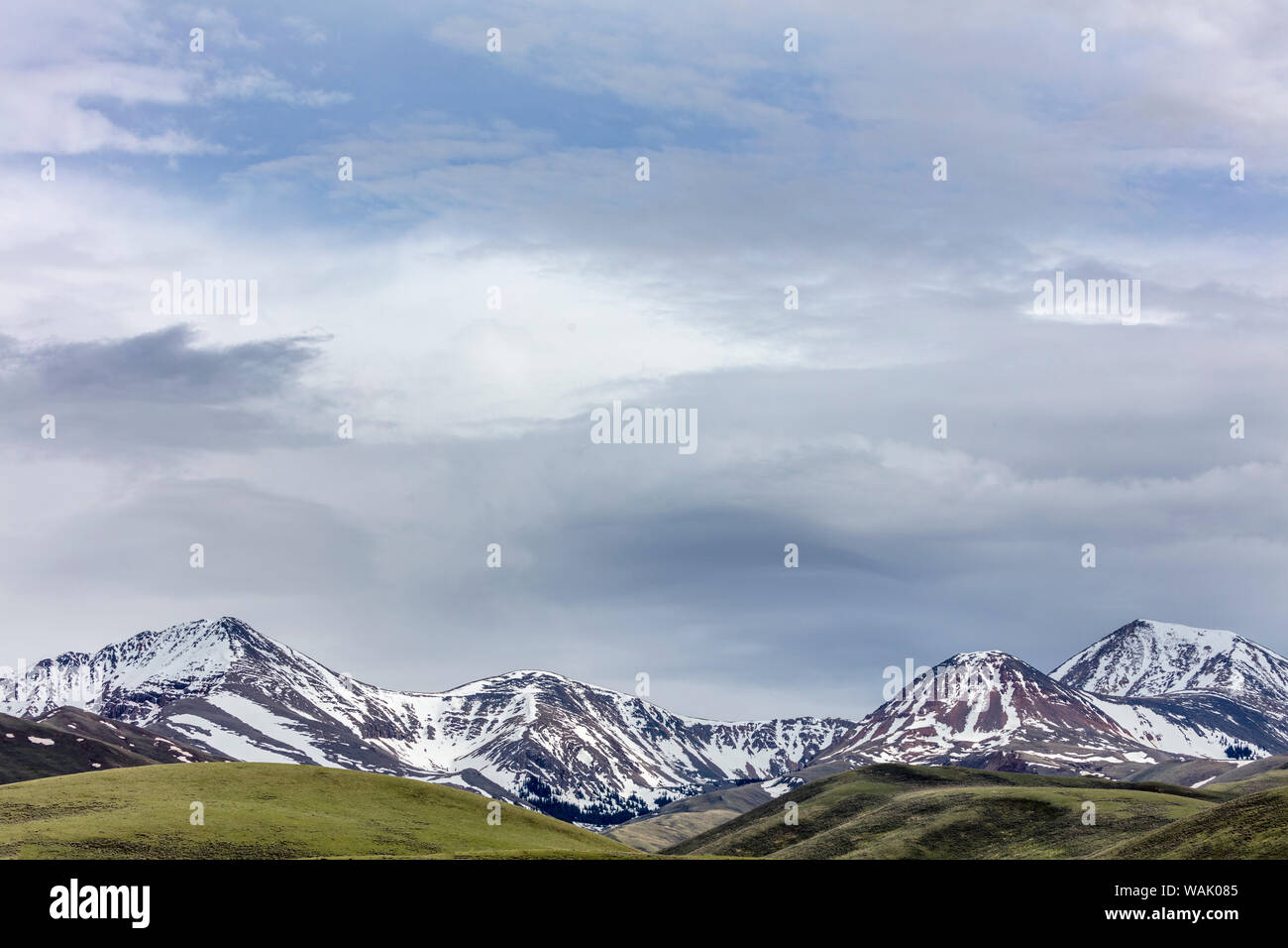 The Lima Peaks during stormy weather in Lima, Montana, USA Stock Photo