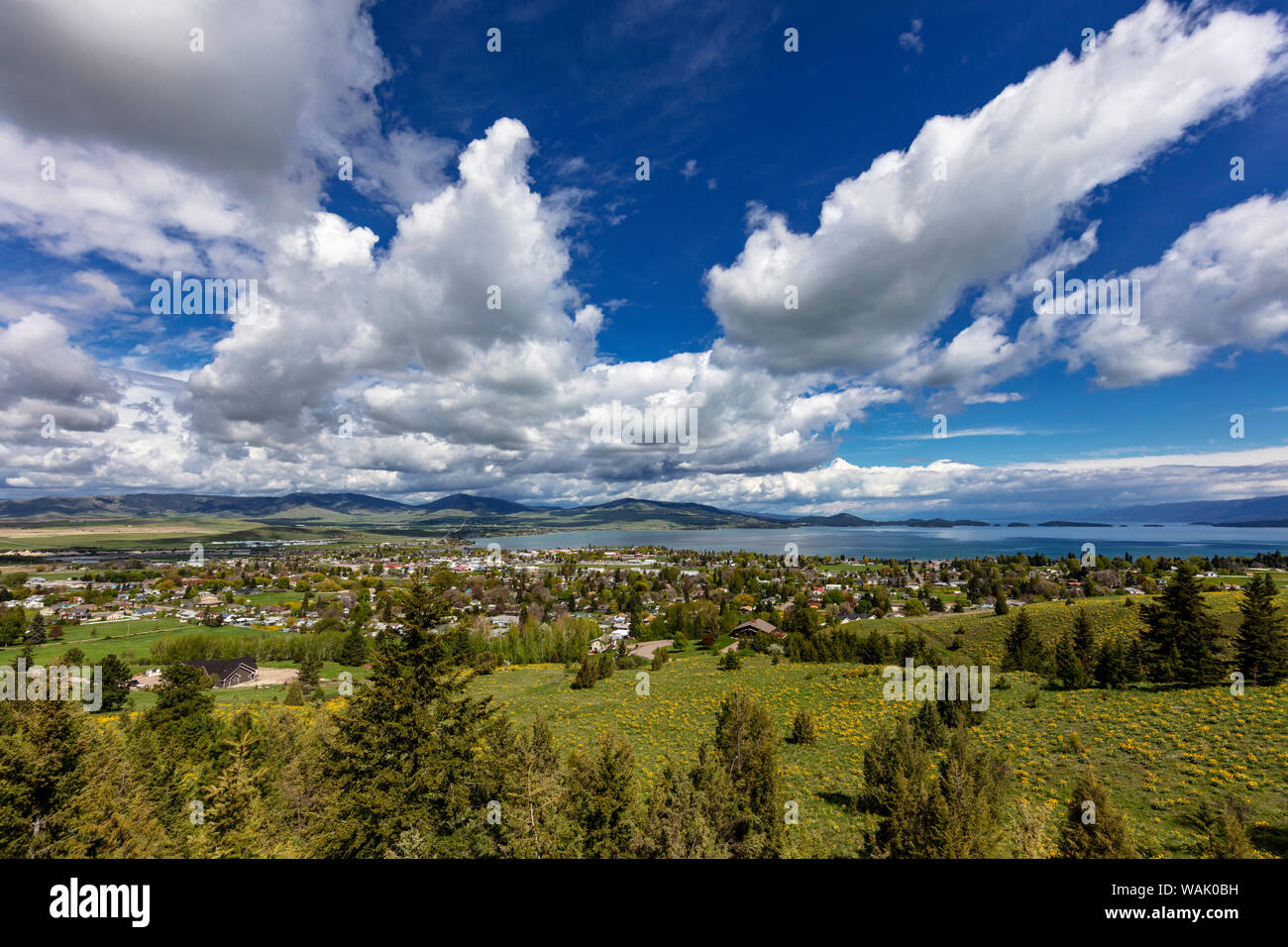 Town of Polson, Montana, USA Stock Photo Alamy