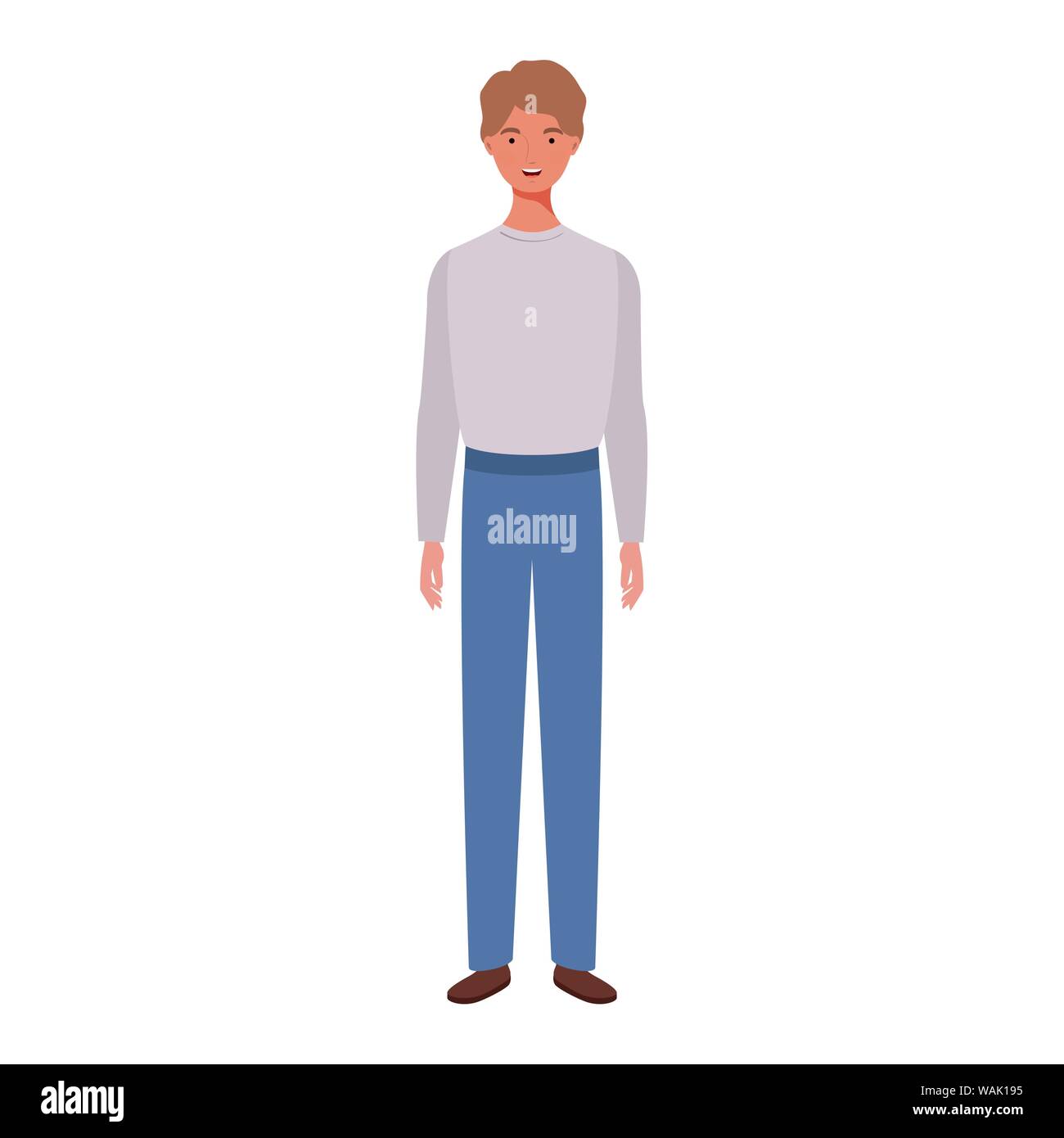 young man standing on white background Stock Vector Image & Art - Alamy