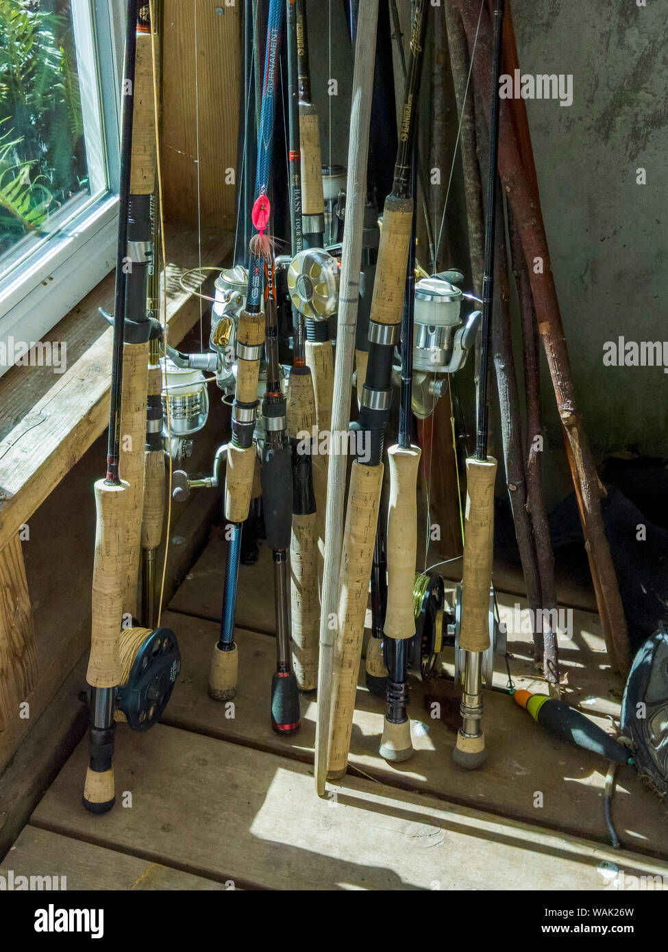 USA, Oregon, Nehalem. Stack of fishing gear. Credit as: Wendy Kaveney / Jaynes Gallery / DanitaDelimont.com Stock Photo