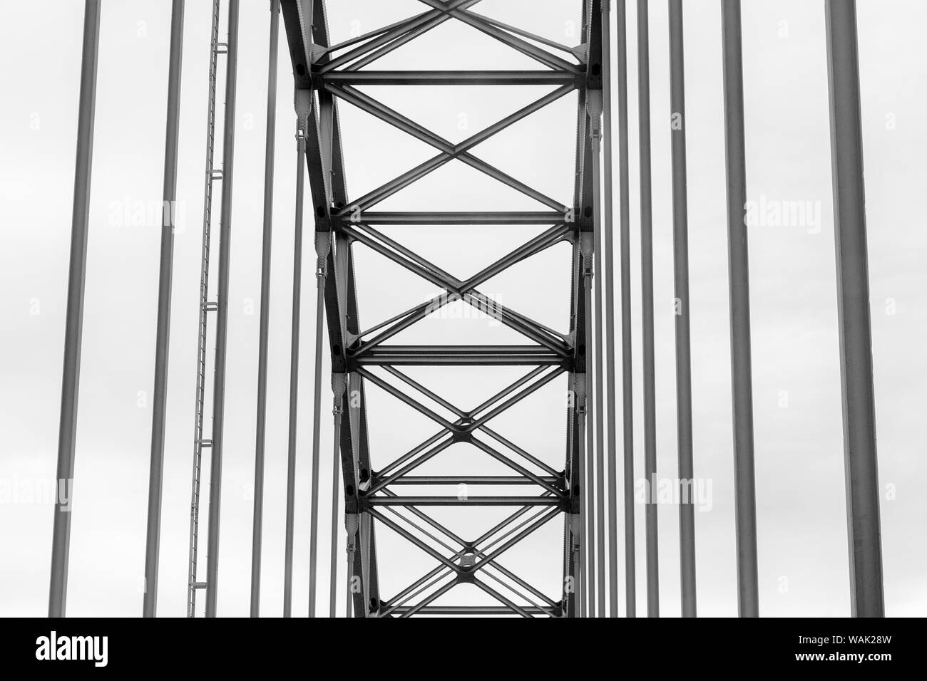 USA, Oregon, Newport. Yaquina Bay Bridge support structure. Credit as: Wendy Kaveney / Jaynes Gallery / DanitaDelimont.com Stock Photo