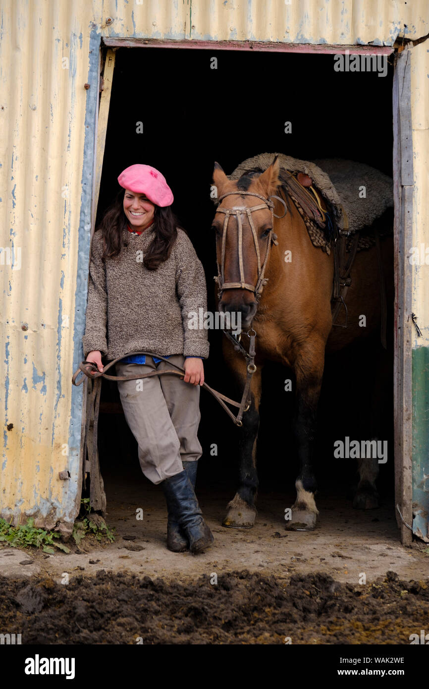 Argentina, Patagonia, female gaucho Stock Photo - Alamy