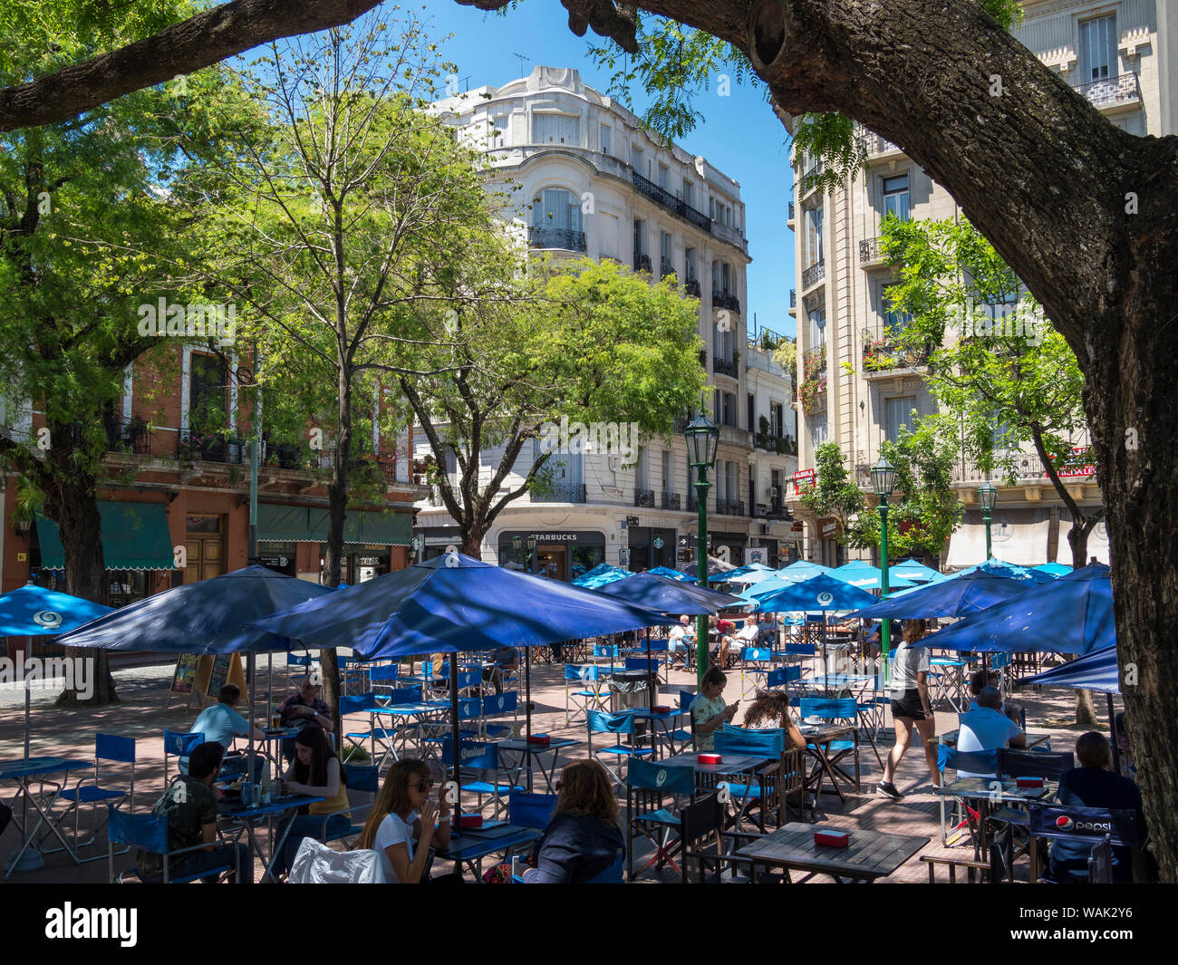 Plaza Dorrego in San Telmo, Buenos Aires, Argentina. (Editorial Use Only) Stock Photo
