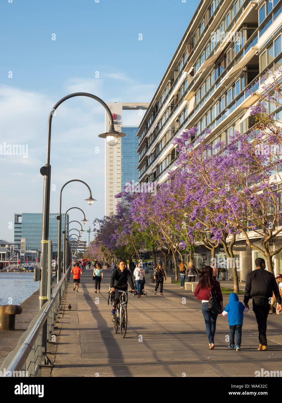 Puerto Madero, the modern living quarter around the old docks of Buenos Aires. South America, Argentina. (Editorial Use Only) Stock Photo