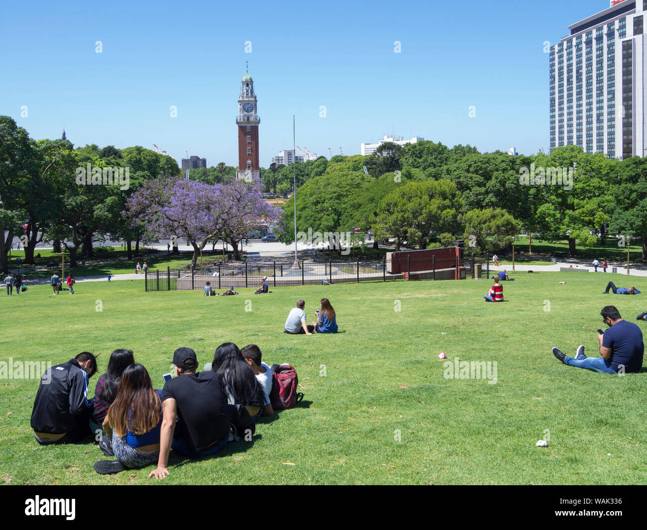 Retiro, Plaza San Martin park. Buenos Aires, Argentina. (Editorial Use Only) Stock Photo