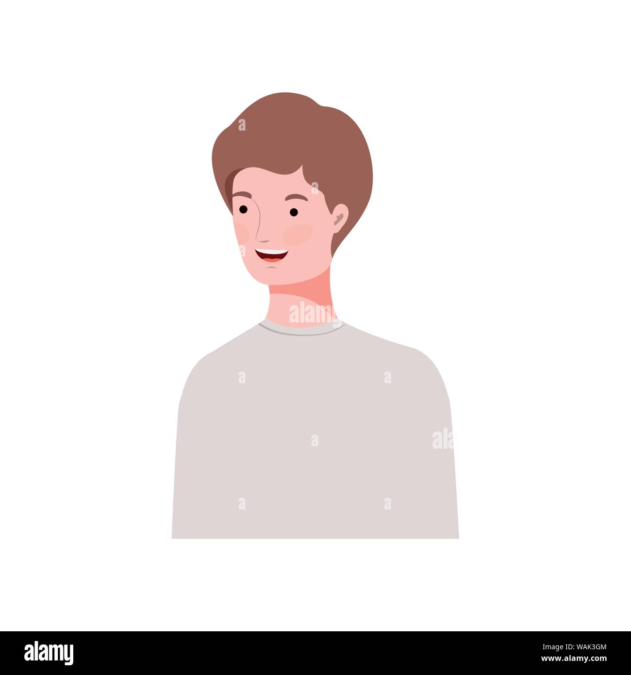 young man on white background Stock Vector Image & Art - Alamy