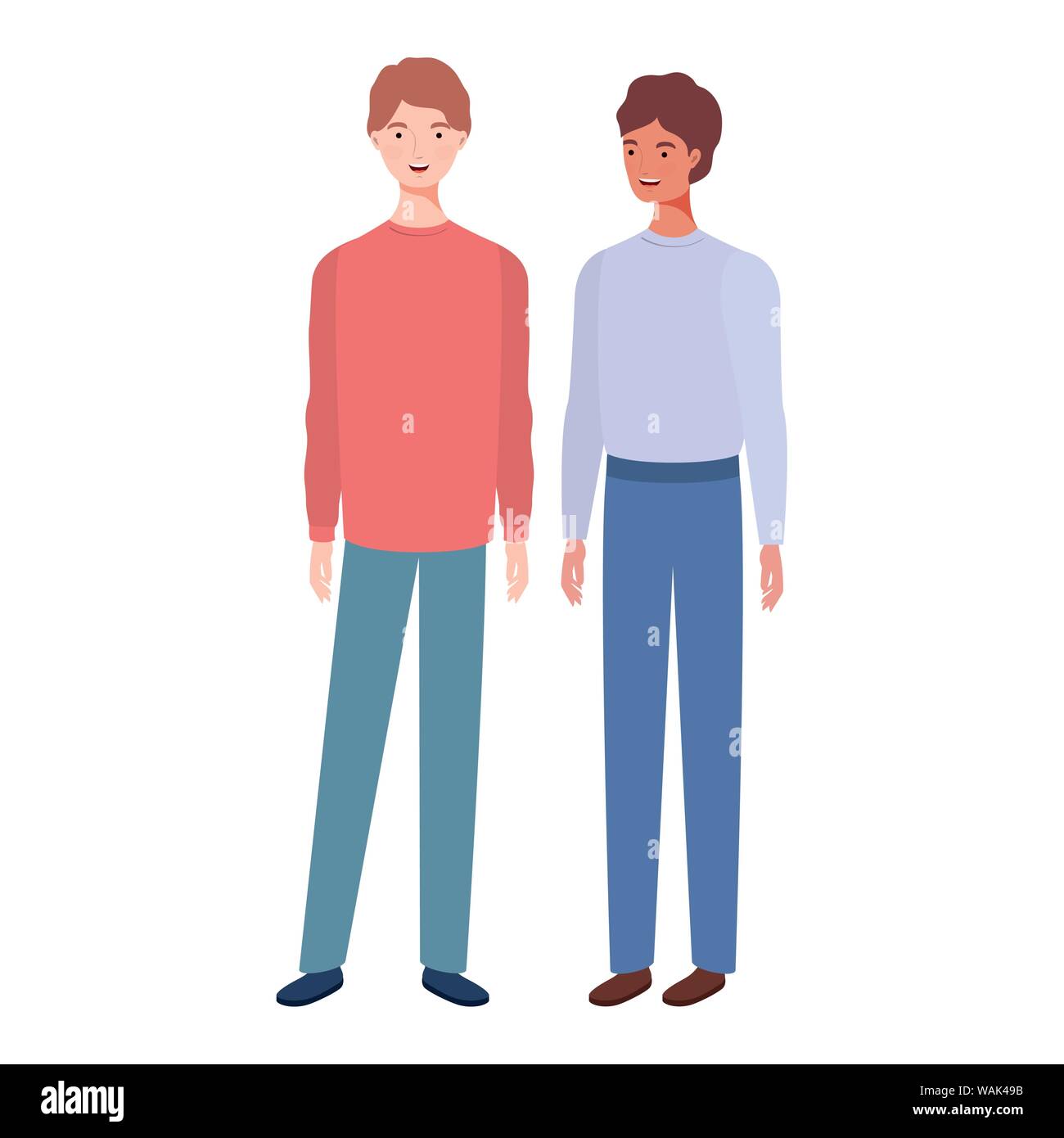 young men standing on white background Stock Vector Image & Art - Alamy