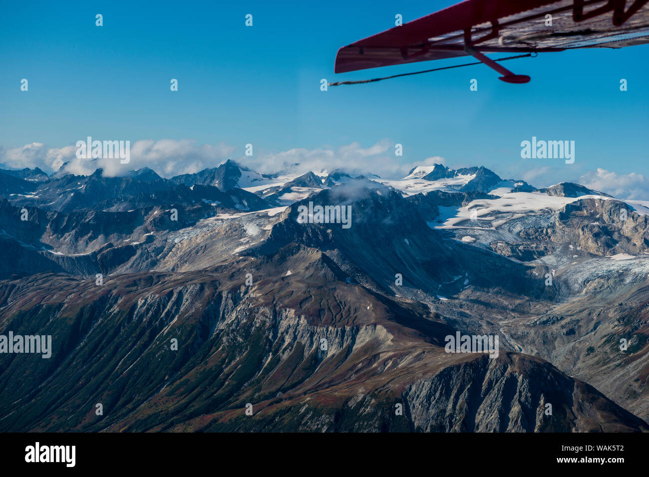 Aerial of Lake Clark National Park and Preserve, Alaska, USA. (Editorial Use Only) Stock Photo