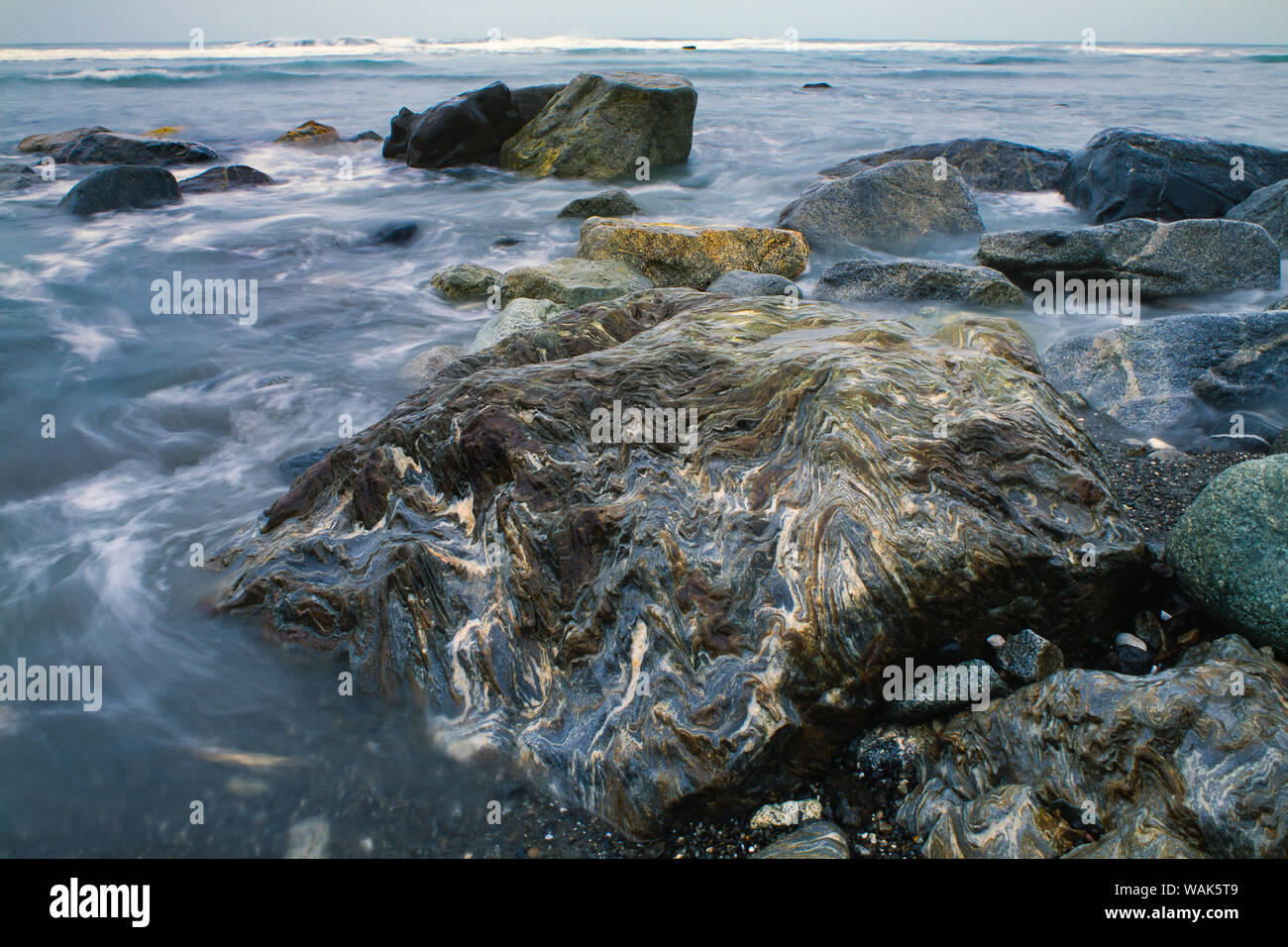 Metamorphic rocks, Yakutat Beach, Alaska Stock Photo Alamy