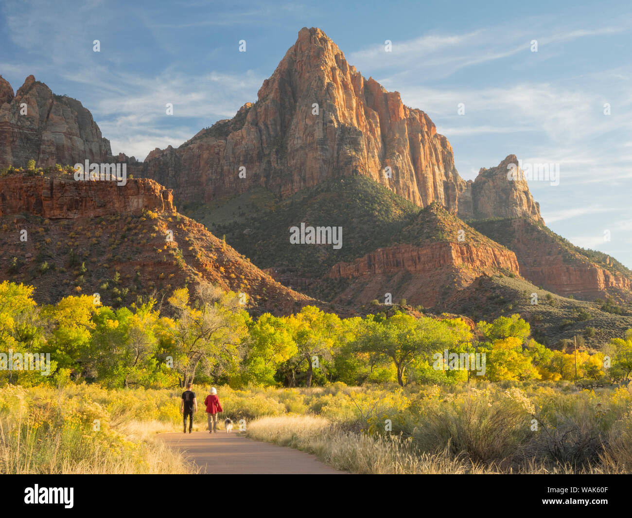 USA, Utah. Zion National Park, The Watchman Stock Photo