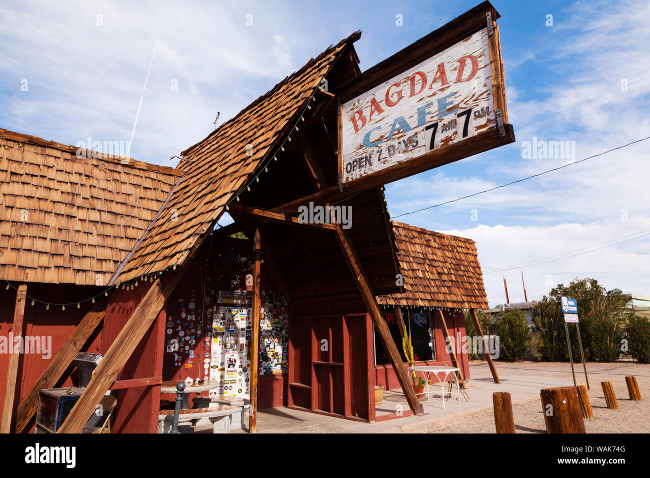 Bagdad Cafe on Route 66 in the Mojave Desert, California, USA Stock Photo
