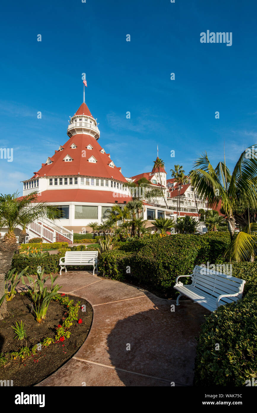 Hotel Del Coronado California Historical Landmark No. 844, San Diego, California. Stock Photo