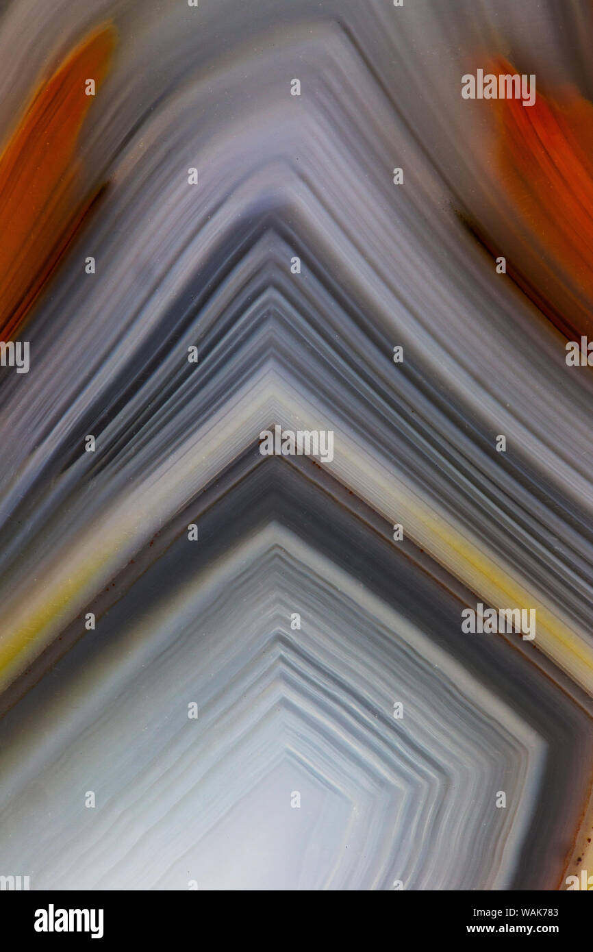 Banded agate close-up Stock Photo