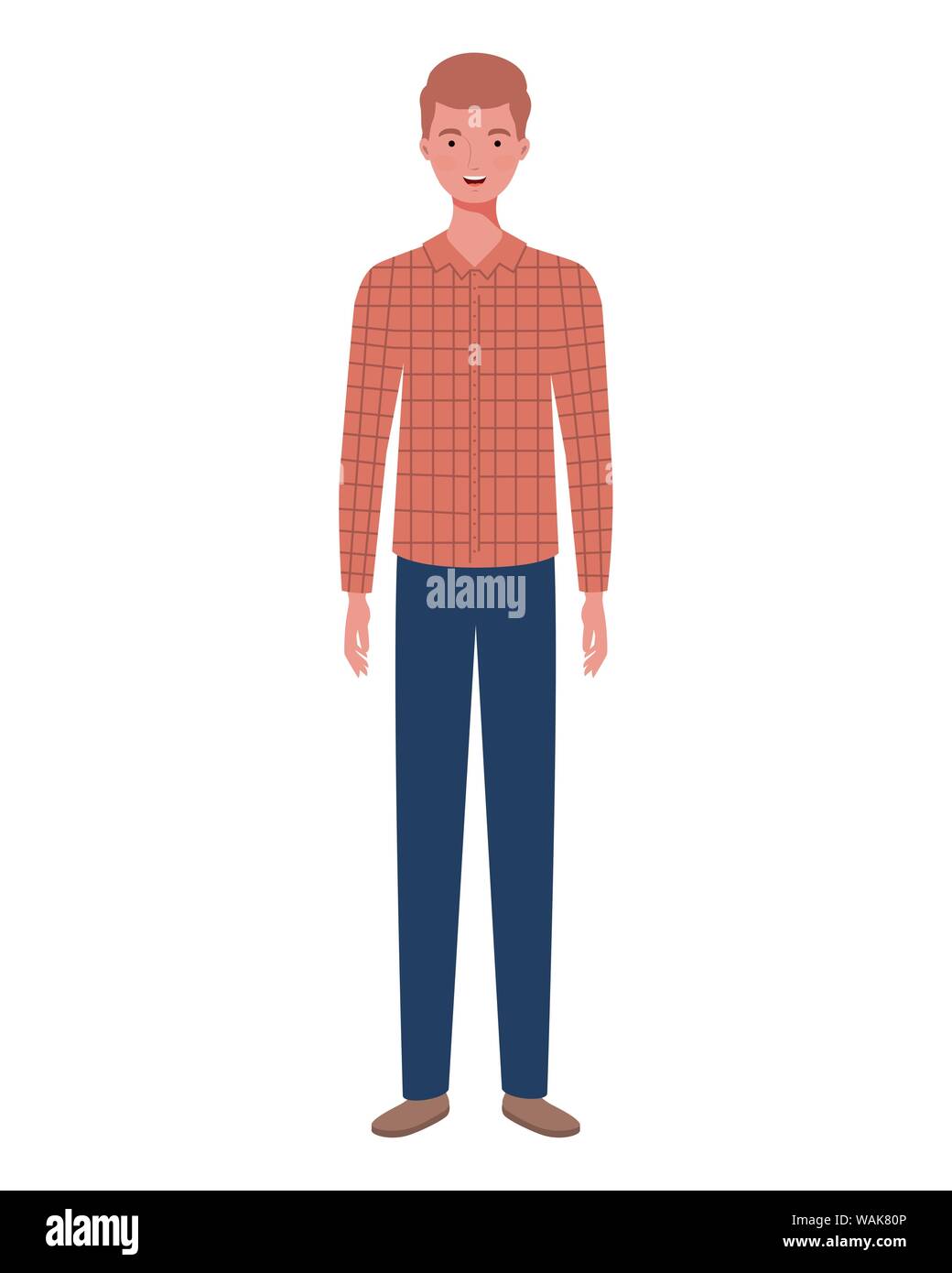 young man standing on white background Stock Vector Image & Art - Alamy