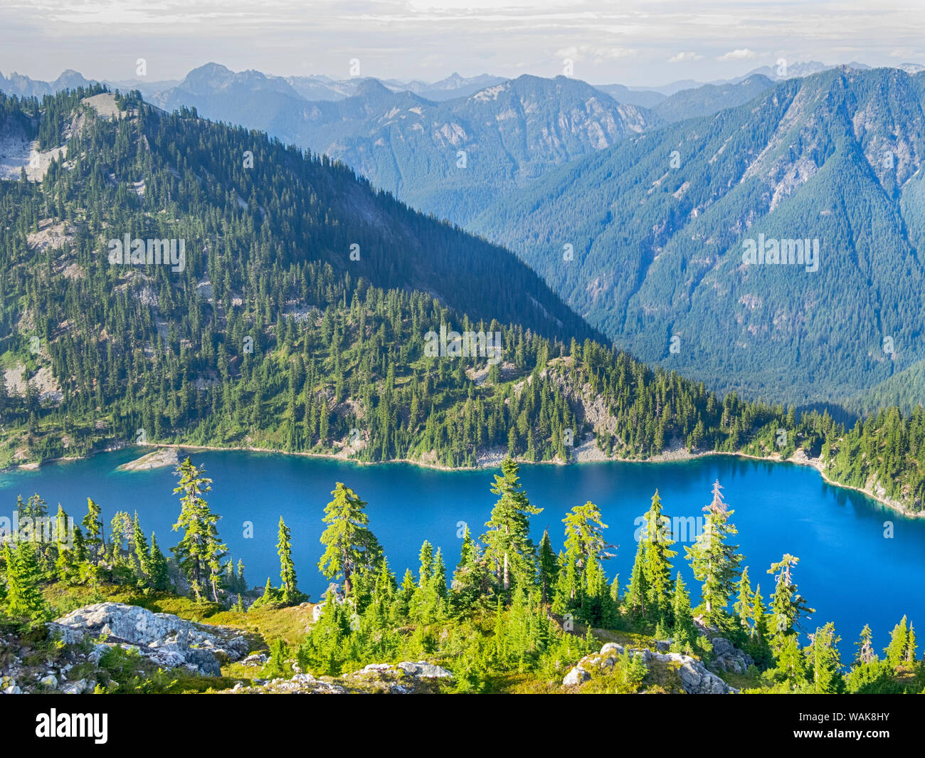 USA, Washington State. Alpine Lakes Wilderness, Snow Lake Stock Photo