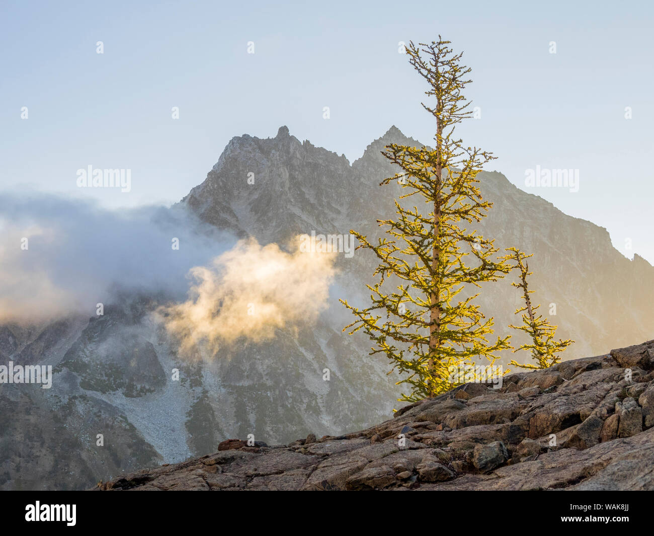 USA, Washington State. Alpine Lakes Wilderness, Stuart Range, Mount Stuart Stock Photo