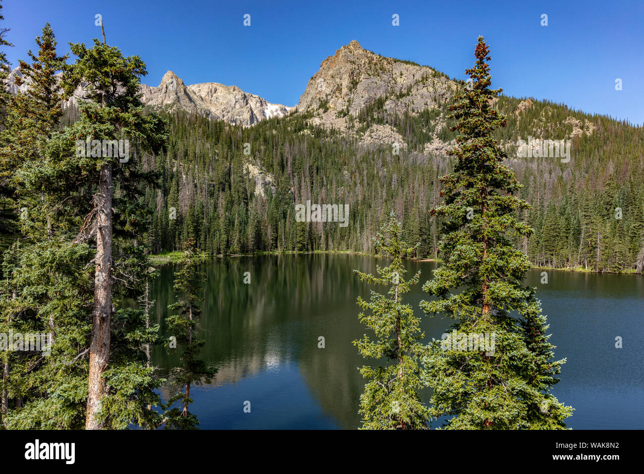 Fern Lake in Rocky Mountain National Park, Colorado, USA Stock Photo