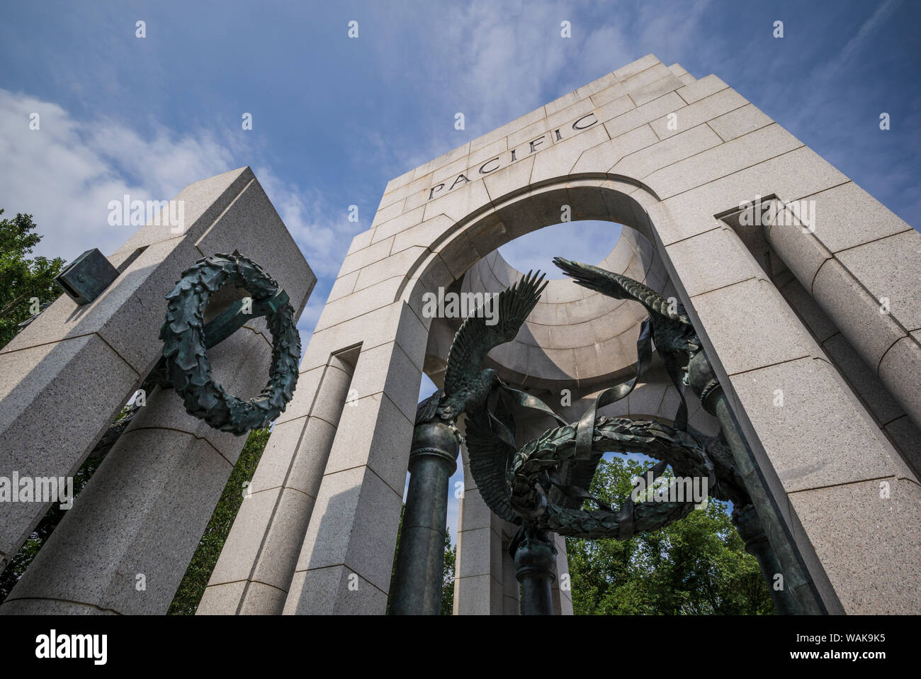 USA, Washington D.C. National Mall, World War Two Memorial Stock Photo