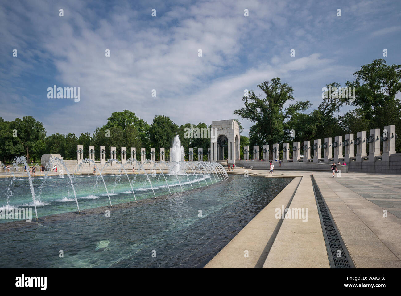 USA, Washington D.C. National Mall, World War Two Memorial Stock Photo