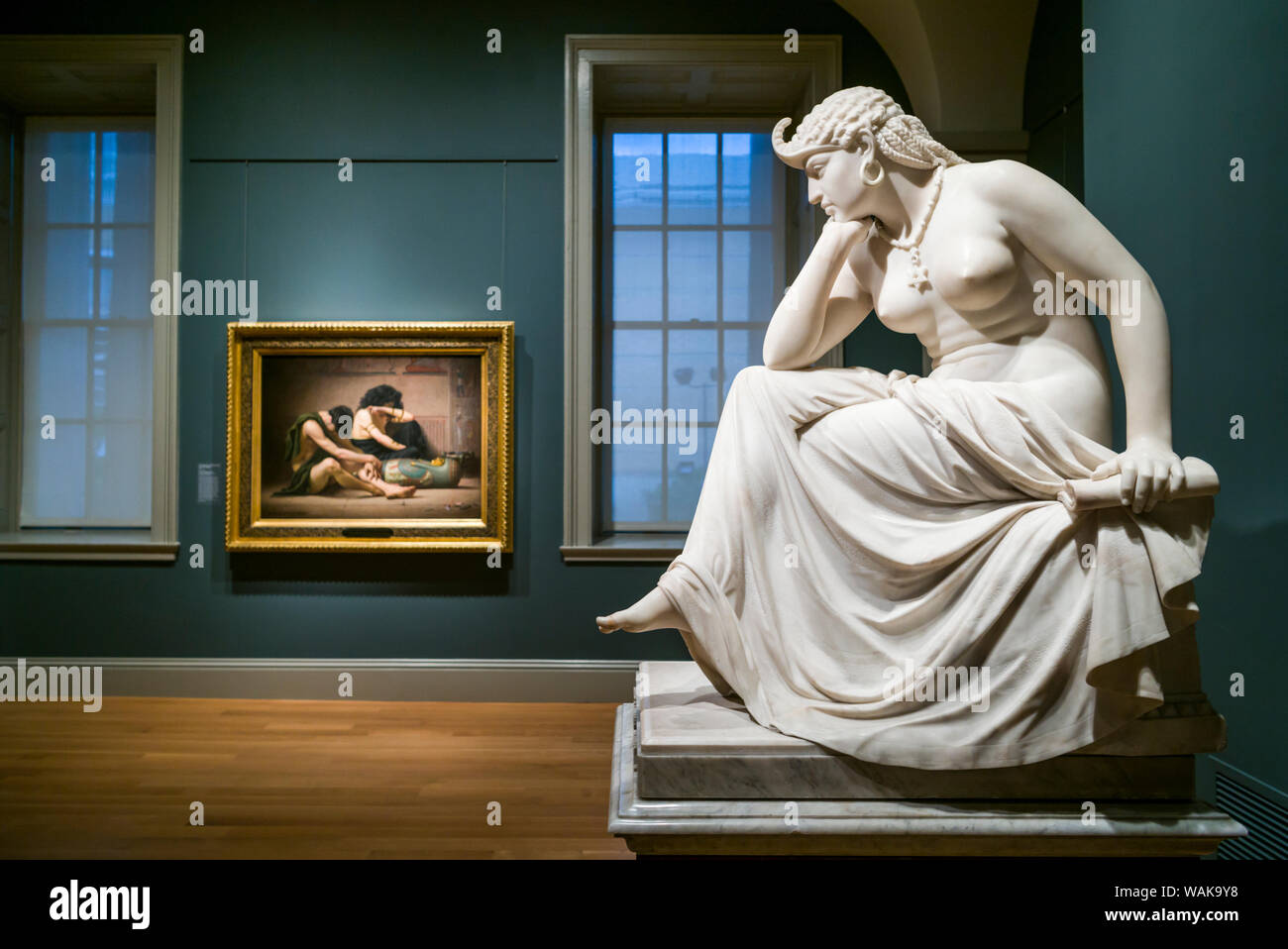 USA, Washington D.C. Reynolds Center for American Art, National Portrait Gallery, sculpture of The Libyan Sybil by William Wetmore Story (Editorial Use Only) Stock Photo