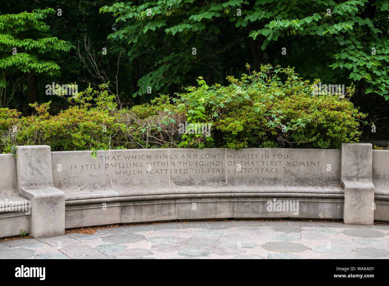 USA, Washington D.C. Kahlil Gibran Memorial Garden, monument to poet Kahlil Gibran Stock Photo