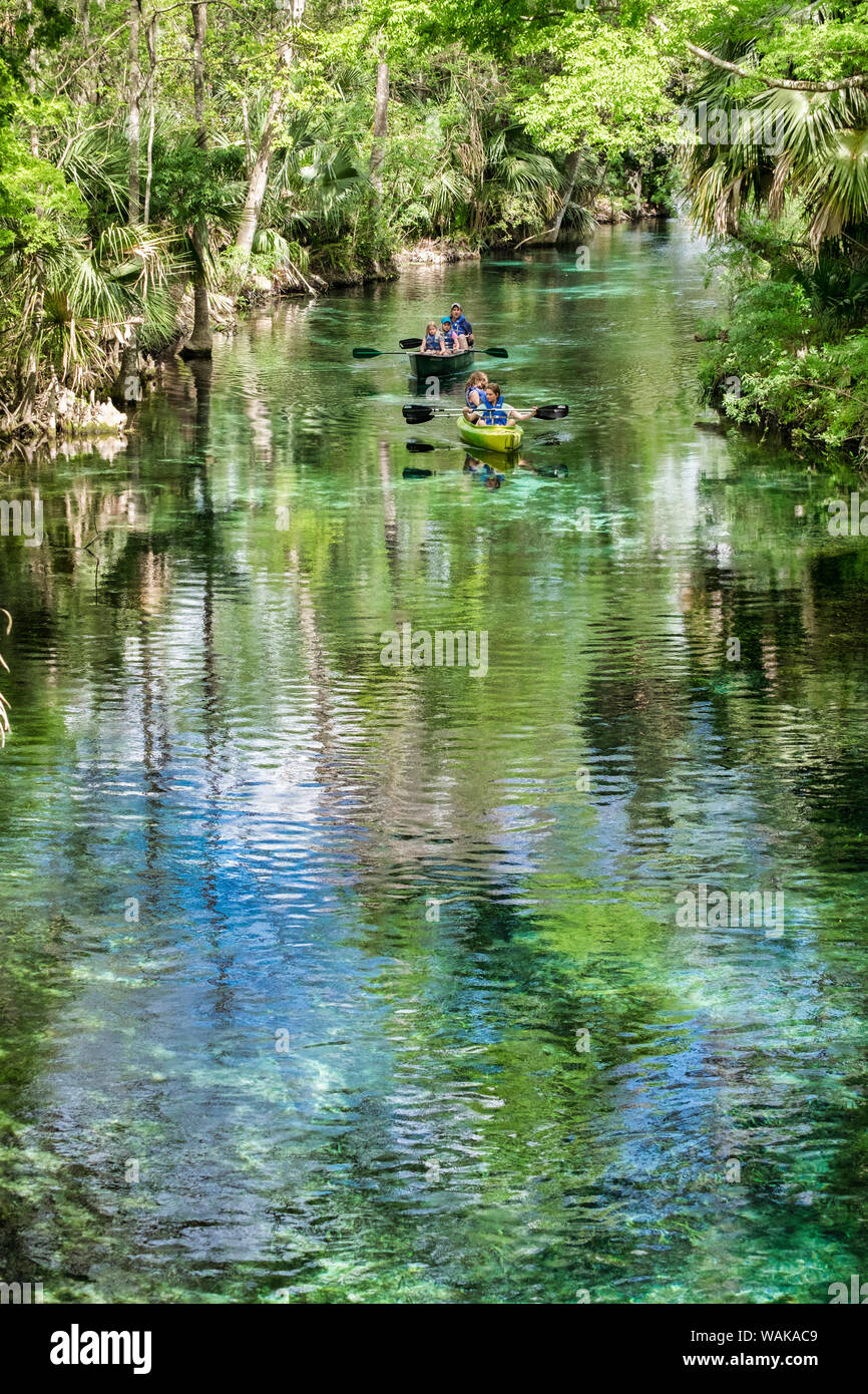 Family kayaking and rowing on Silver River, Silver Springs State Park, Silver  Springs, Florida, USA Stock Photo - Alamy