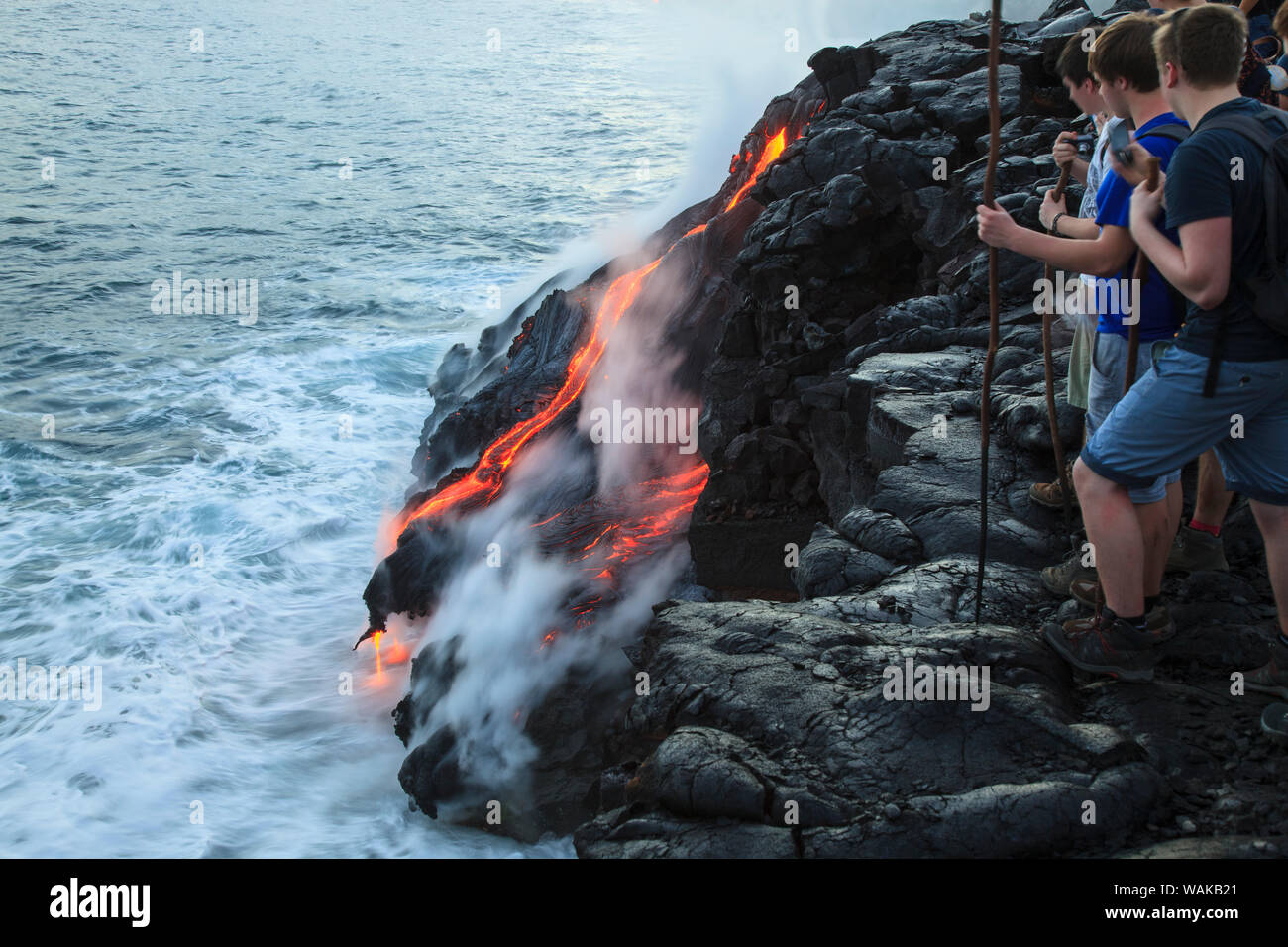 Kilauea lava flow near former town of Kalapana, Big Island, Hawaii, USA