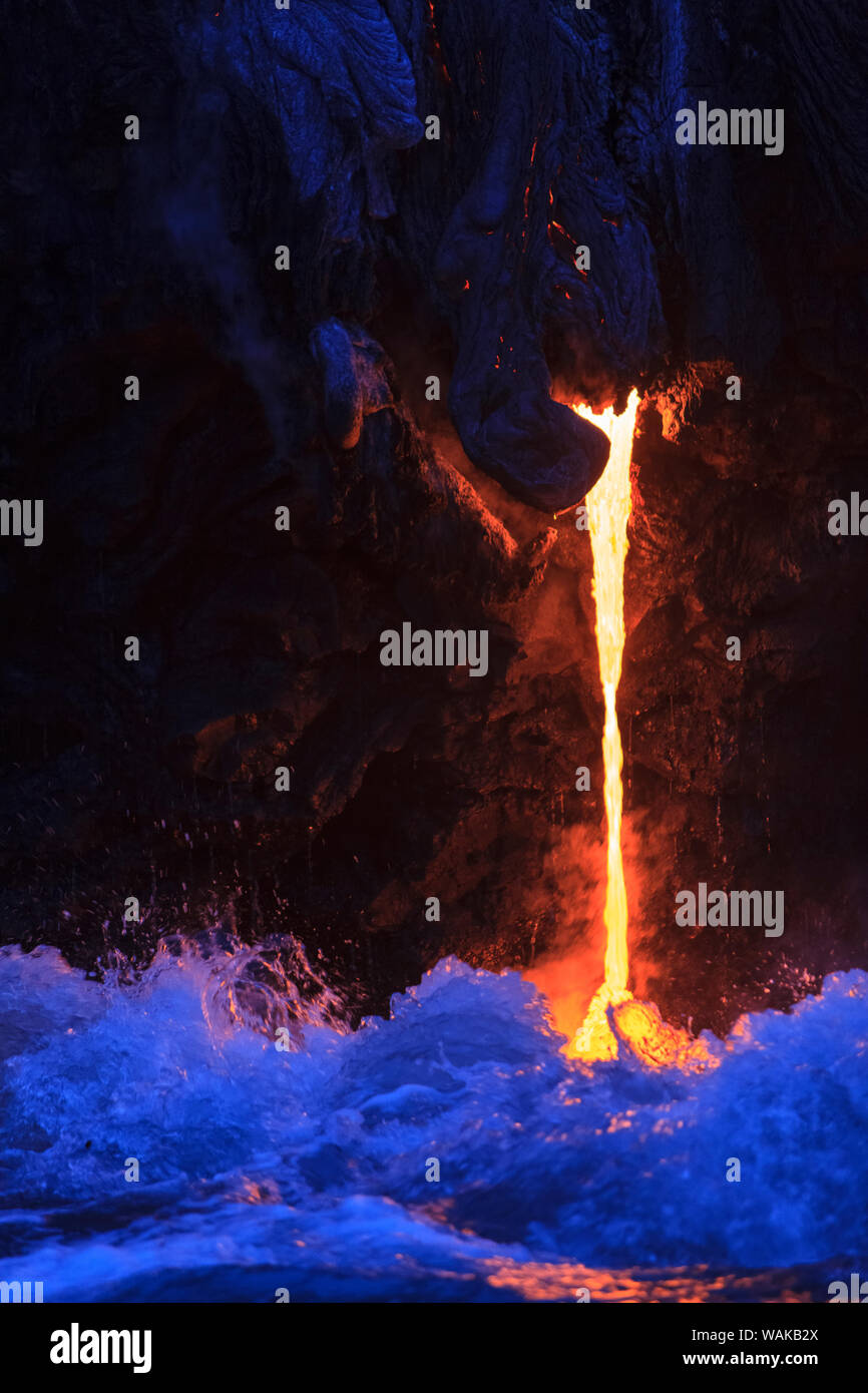 Kilauea lava flow near former town of Kalapana, Big Island, Hawaii, USA