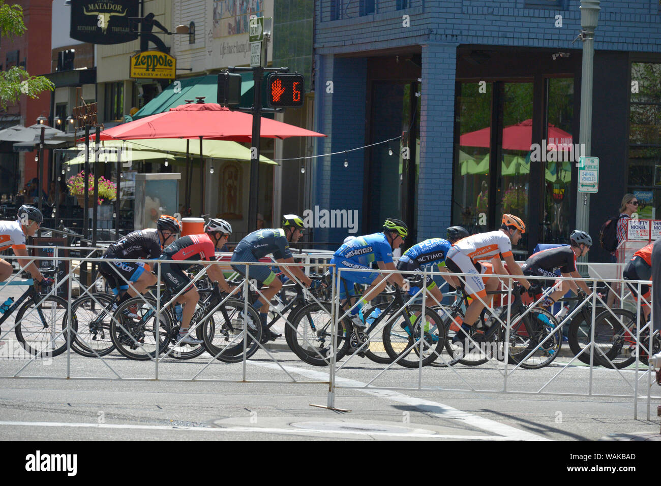 Twilight Criterium, Men's Race. Boise, Idaho, USA. (Editorial Use Only) Stock Photo