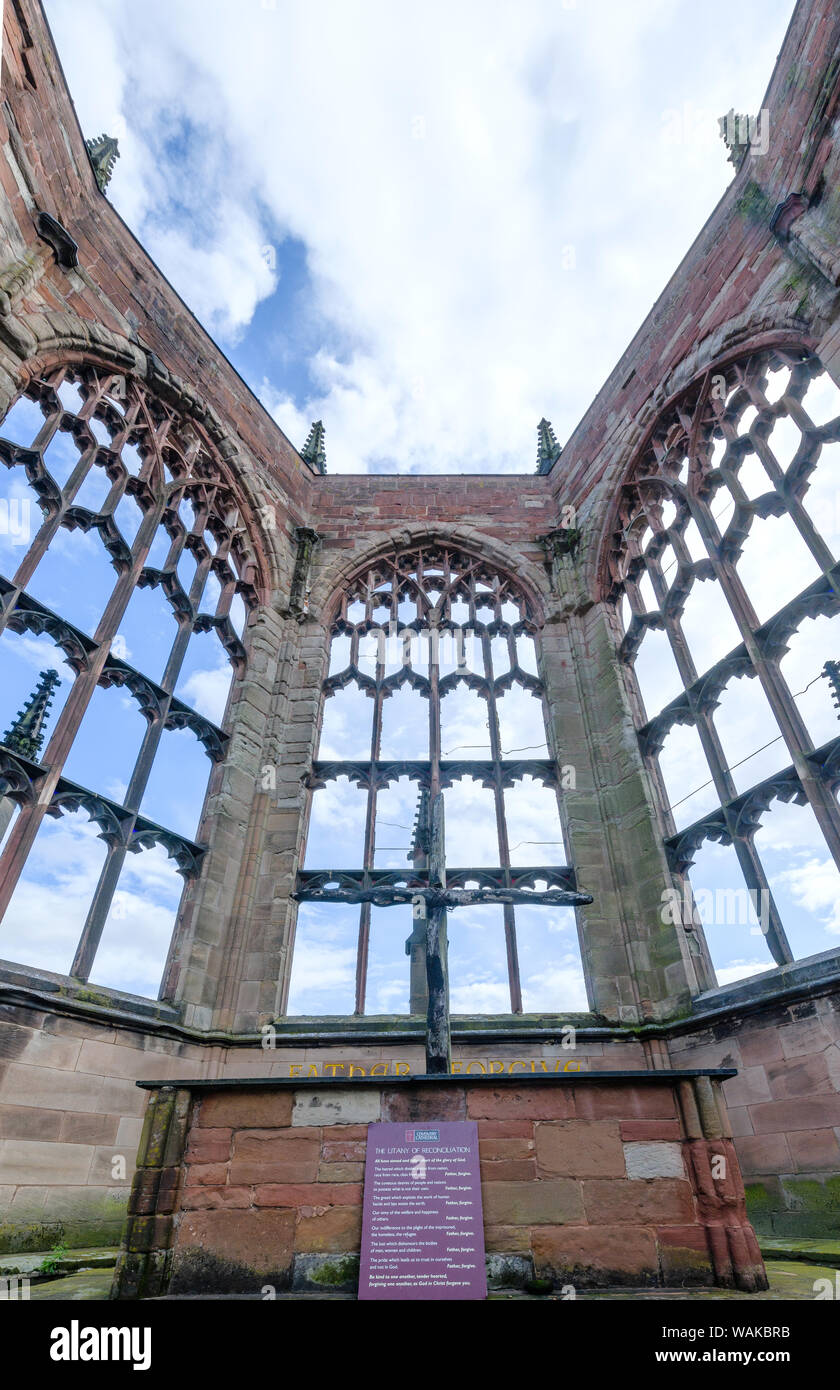 Coventry Cathedral Ruins Stock Photo