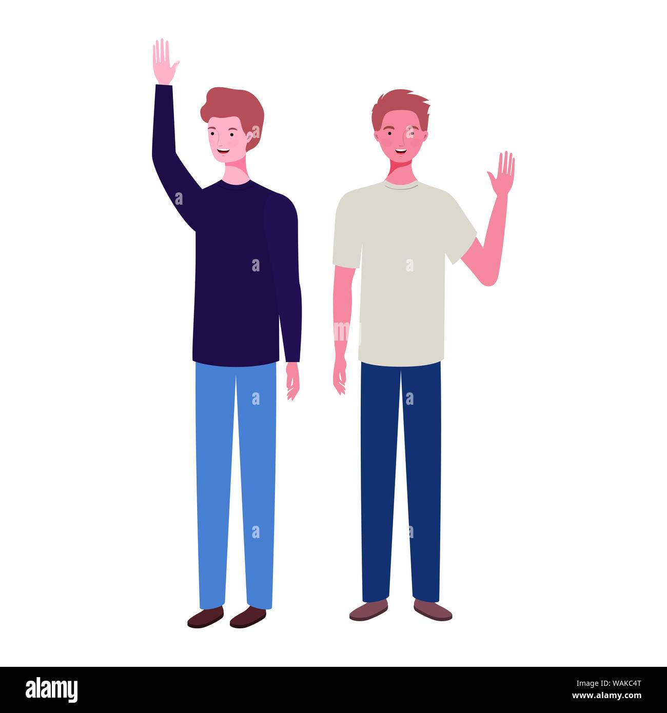 young men standing on white background Stock Vector Image & Art - Alamy