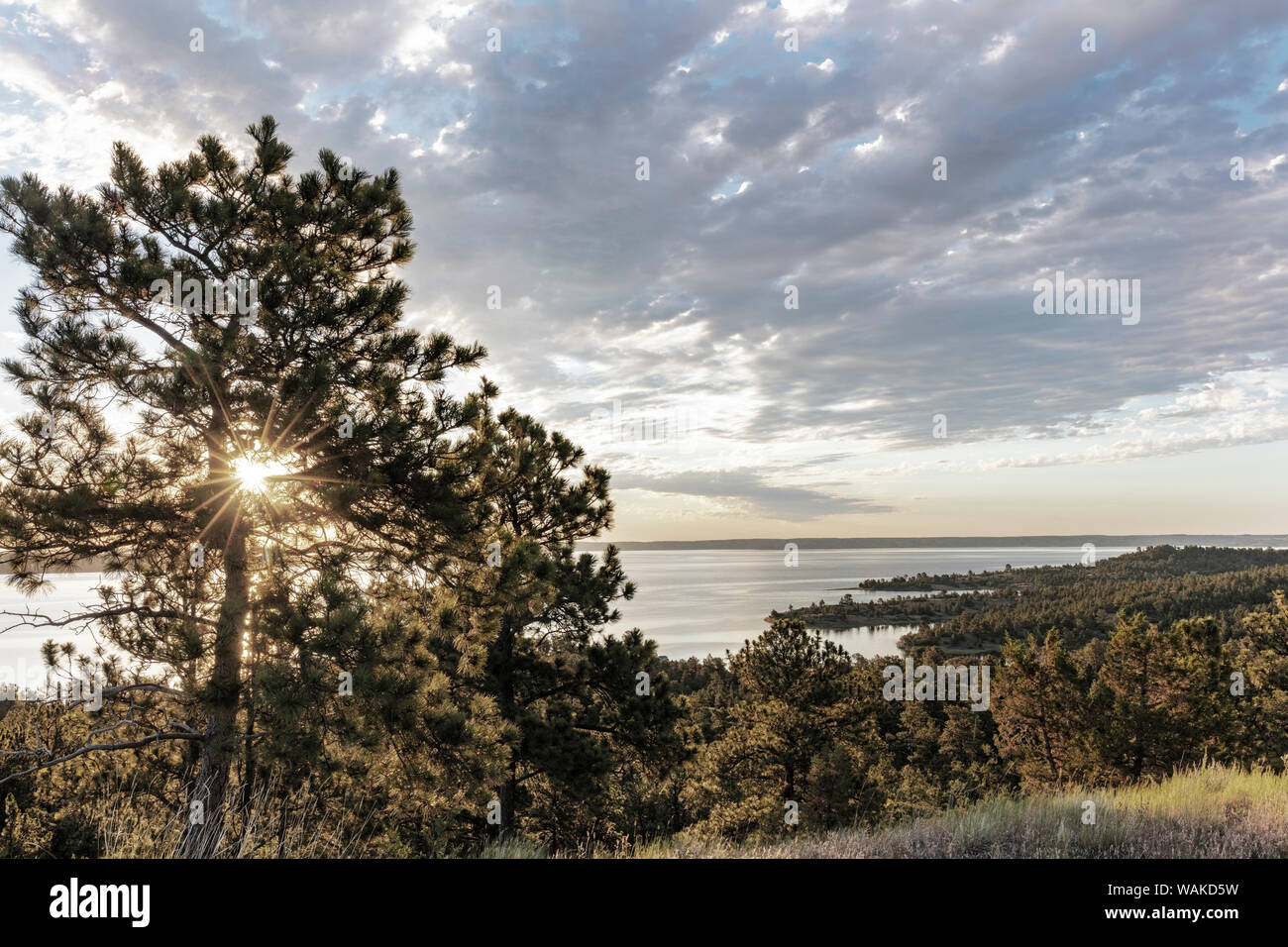 Fort Peck Reservoir from The Pines near Fort Peck. Montana, USA Stock