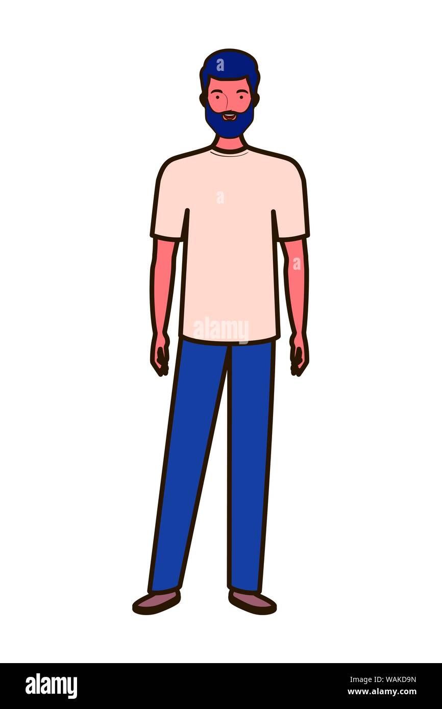 young man standing on white background Stock Vector Image & Art - Alamy