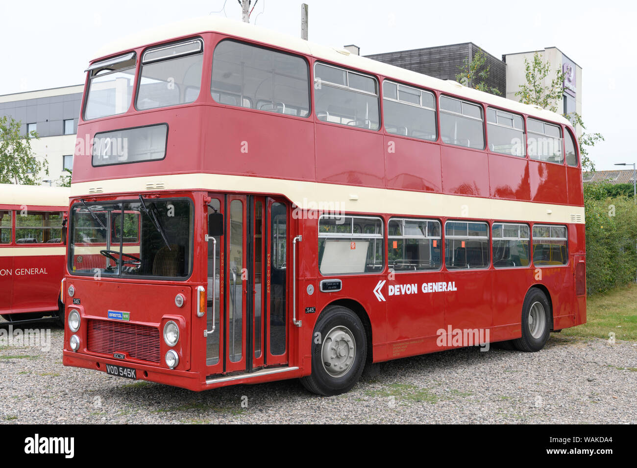 1971 Devon General operated Bristol VRT ECW body double decker bus. Stock Photo
