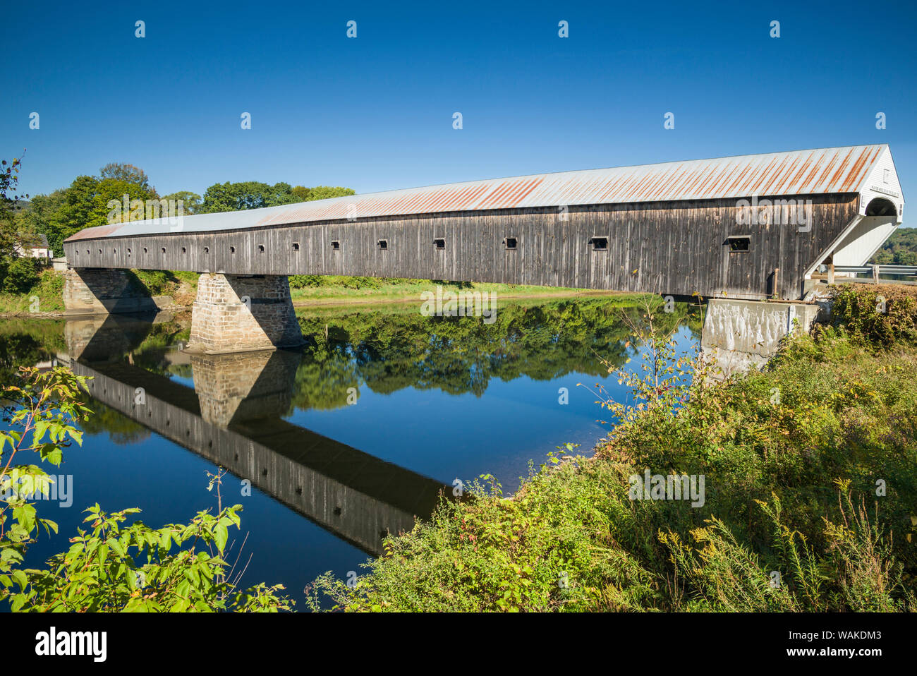 USA, New Hampshire, Cornish. Covered bridge Stock Photo